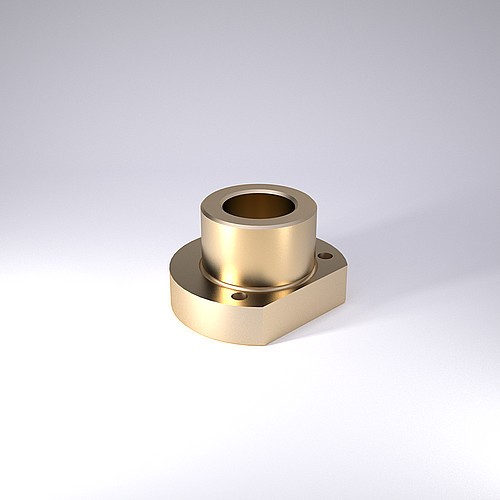 2091.74. Bague de guidage à collerette ECO-LINE, Bronze avec anneaux de lubrifiant solide, ISO 9448-4