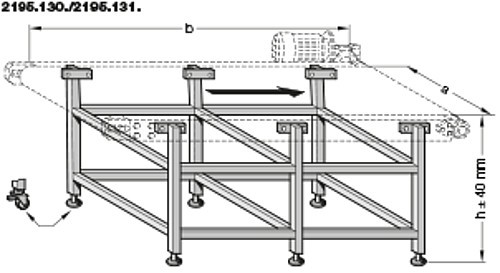 2195.130._131. Stand for conveyor belt, table frame