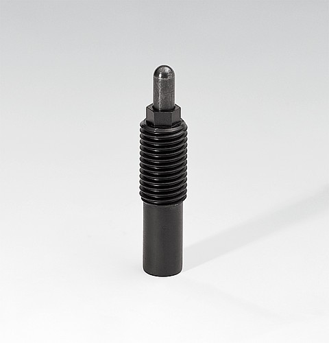 2470.10._.1 Spring plunger, standard spring force, VDI 3004, Colour marking: yellow