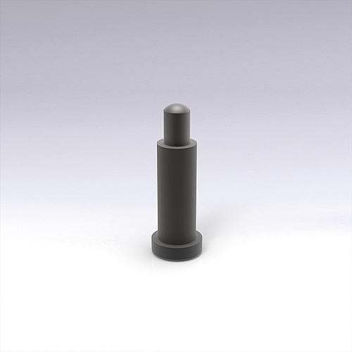 2473.01. Spring plunger, with spring loaded pin, straight version, with collar