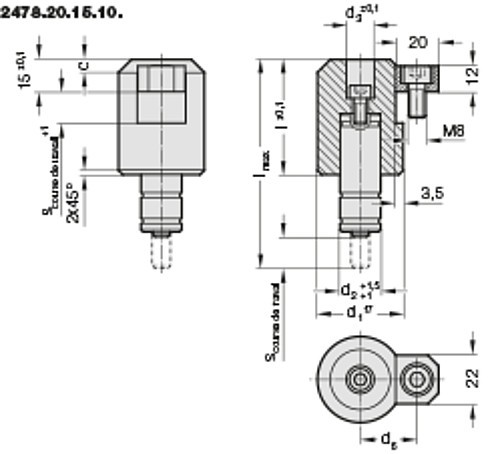 2478.20.15.10. Dispositif de levage, rond avec trou viseur selon BMW