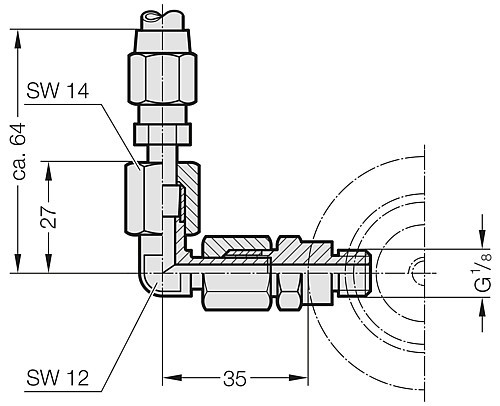 2480.00.10.1x Screw connection -Cutting ring, adjustable
