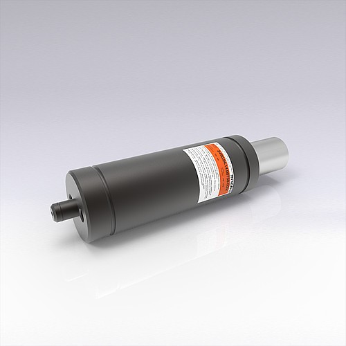 2490.94.14.00750. Compact gas spring, for composite panel, with connecting nipple