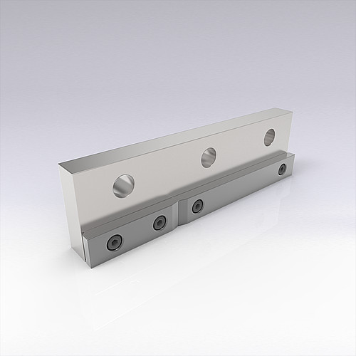 2961.30.55. Retaining plate with sliding pad, Steel / Steel with sinterlayer, according to VW