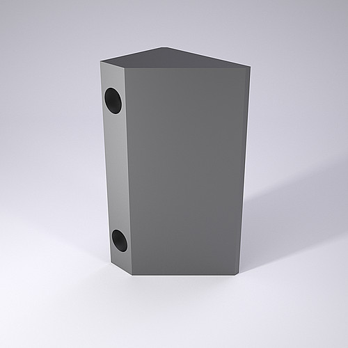 2965.82.45. Single-sided prismatic sliding block, Steel, CNOMO